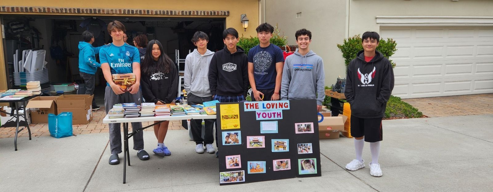 Garage sale and book drive with The Loving Youth team